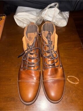 Men's Brown Leather Chukka Lace-Up Boots